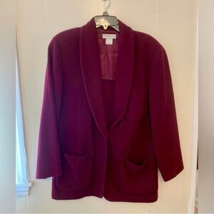 Vintage Wool Pendleton Burgundy Maroon Blazer Medium